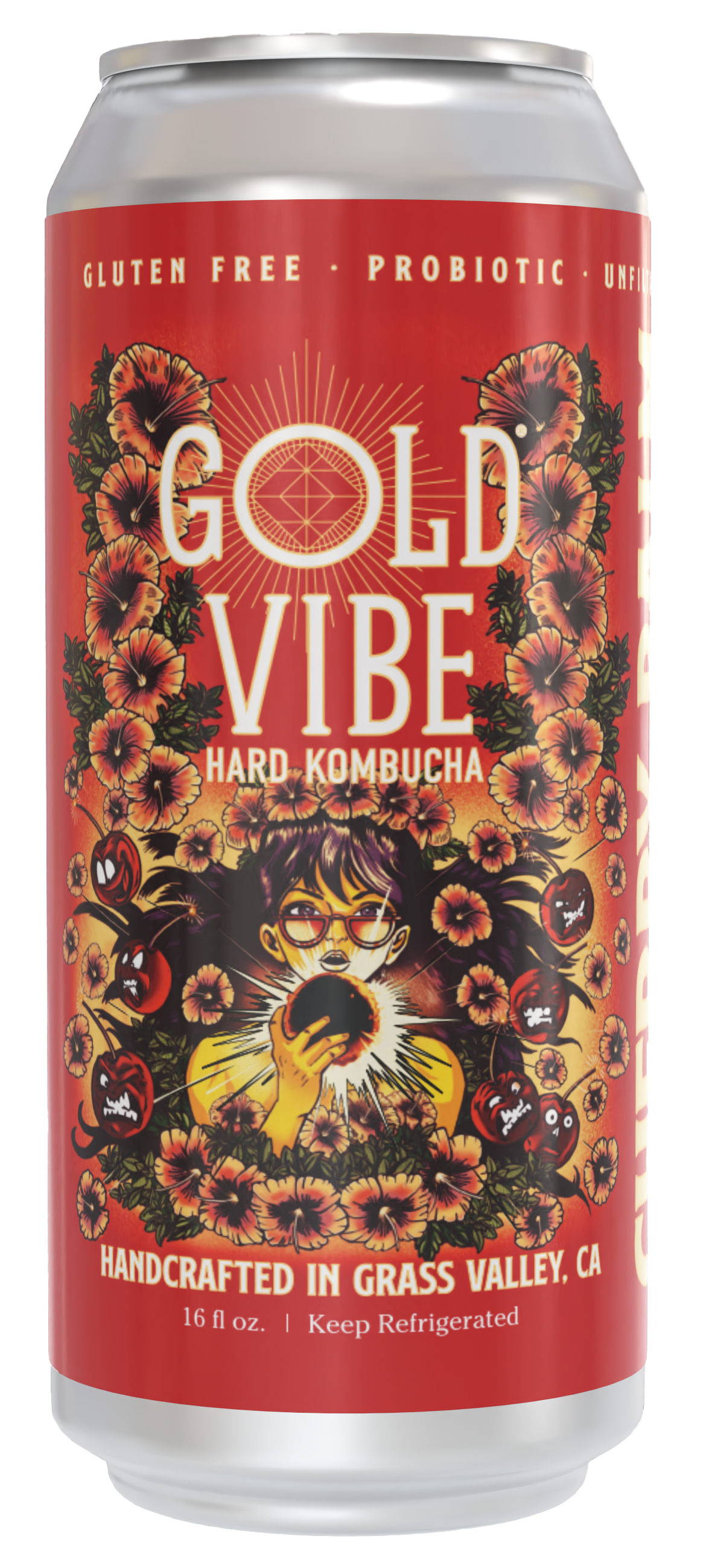 Cherry Balm: Cherry, Hibiscus, Lemon Balm 11% ABV Hard Kombucha