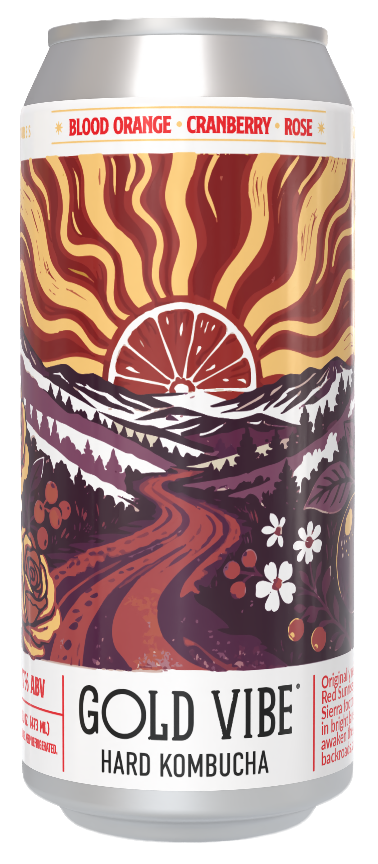 Red Sunrise: Blood Orange, Cranberry, Rose (16oz 6 PACK)